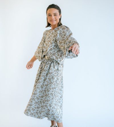 Julia skirt ice blue flower