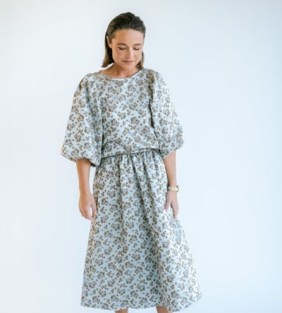 Julia skirt ice blue flower