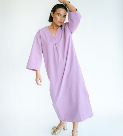Lena dress fuchsia checks