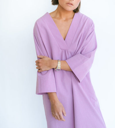 Lena dress fuchsia checks