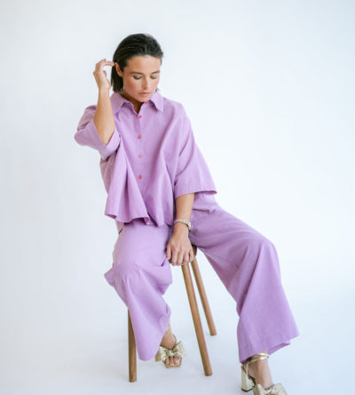 Mette blouse fuchsia checks