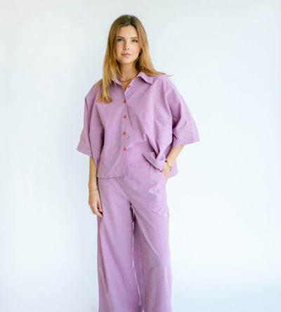 Mette blouse fuchsia checks