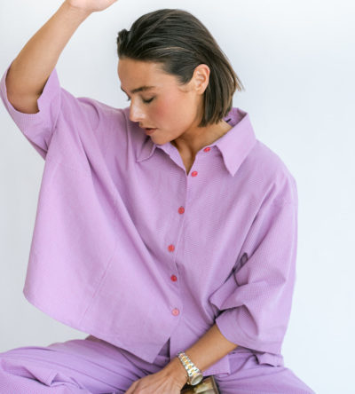 Mette blouse fuchsia checks