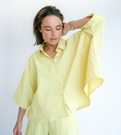Mette blouse yellow checks