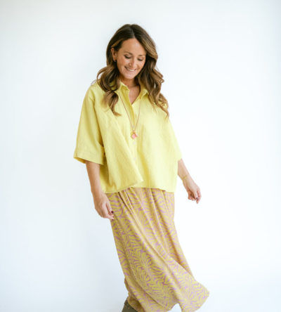Mette blouse yellow checks