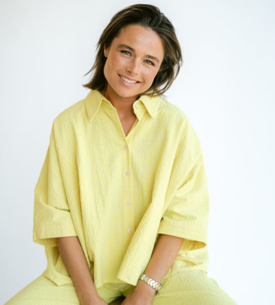 Mette blouse yellow checks