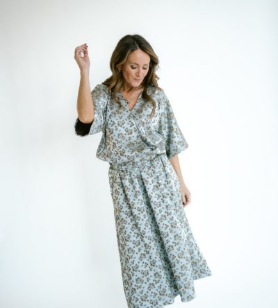 Julia skirt ice blue flower