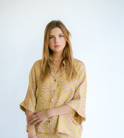 Morris blouse palm print