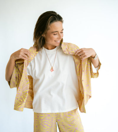 Morris blouse palm print