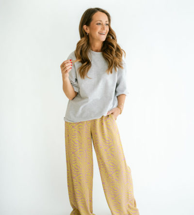 Sam pants palm print