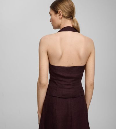 Naira Claritta linen waistcoat