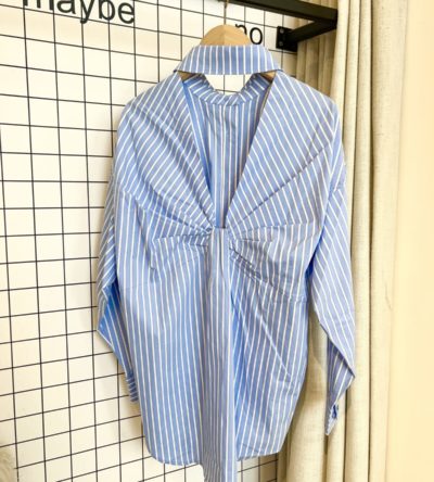 Bow Candy twist stripe shirt